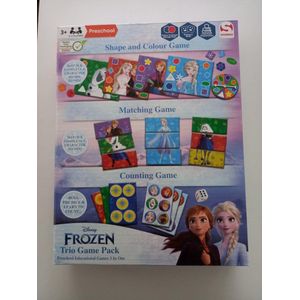 frozen trio game pack - 3 spelletjes in 1 - kinderspel - bordspel