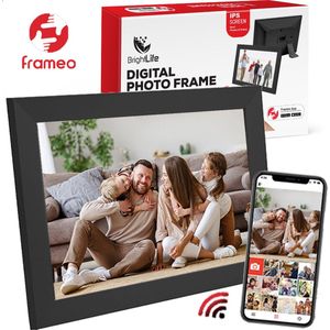 BrightLife Digitale Fotolijst met Frameo App - 10.1 inch - HD Resolutie - Fotokader - WiFi - IPS Touchscreen - 32GB