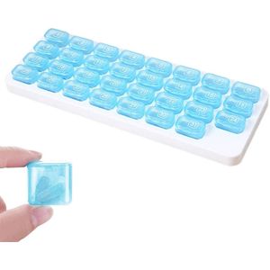 LATRAT Pillen-Organisator-Doos Een Maandelijkse Deksel Medic Tablet Opslag Voeding 31 Dag, Pillen Tablet Box Pill Box Pillendoos Pillen Box