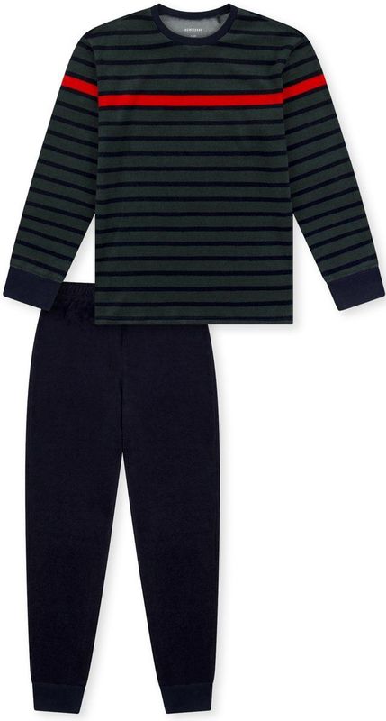 Schiesser - Jongens Pyjama Set - Donkergroen - 164