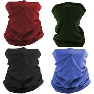 4 Stuks Multifunctioneel Polyester Colsjaal - Bivakmuts Balaclava Bandana - Ideaal voor Sport Fietsen Motor - Unisex - Veelkleurig