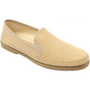 Geperforeerde canvas loafers met elastiek