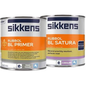 BUNDEL: Sikkens Rubbol BL Primer + Rubbol BL Satura - 1 l + 1 l - 12 m²/l - Wit - Lak