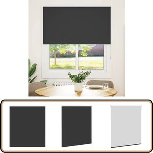 vidaXL Rolgordijn Verduisterend - 135x150 cm - Zwart Rolgordijnen - Verduisterend Gordijn - Blackout Gordijn - Privacy Gordijn - Lichtregelaar