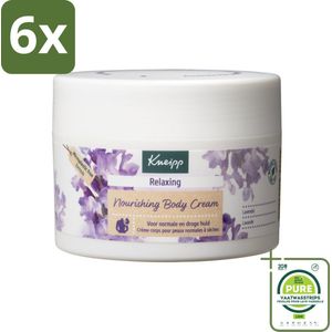 Kneipp - Body crème - Relaxing - Lavendel - Rustgevende geur - 200 ml - Voordeelverpakking - 6 stuks - Ontspanning - Bodycrème