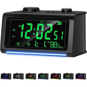 Lexium Wekkerradio Op Netstroom - Klokradio - Wekkerradio - Klokradio Met Wekker - Wekkerradio Dab - Wekker Dab Radio