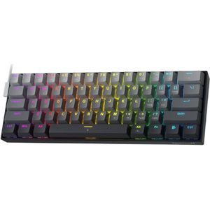 K617 Gaming-Toetsenbord – Snelsluitend 60% Bekabeld Mechanisch Toetsenbord met 61 Toetsen – Speciale Magneetschakelaar – Instelbare Bedieningspunt – 8K-Hz Polling Rate – Grijs
