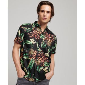 Superdry Vintage Hawaiian Shirt Met Korte Mouwen Zwart XL Man