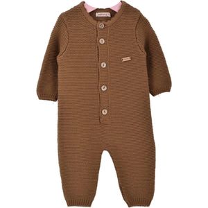 Minora gebreide baby kleding jongens-Unisex boxpakje-Kraamcadeau -Kraamcadeau - Babyshower-Newborn overalls winter- Bruin 9/12 Maanden- Sinterklaas