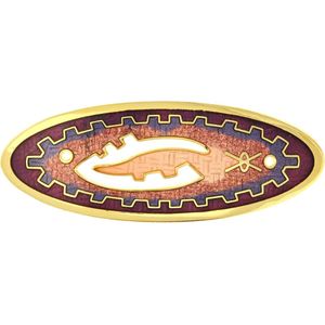 Behave - dames broche ovaal paars - vintage stijl - feest outfit