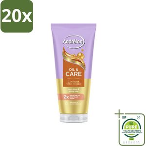 20 x Andrélon – Haarmasker WOW – Oil & Care – 180 ml - Grootverpakking - Haarmasker - Haar Verzorging - Droog Haar - Pluizig Haar - Arganolie
