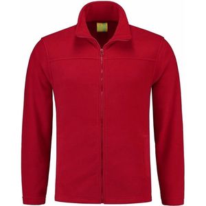 Rood fleece vest met rits voor volwassenen M