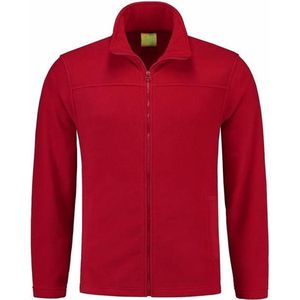 Rood fleece vest met rits voor volwassenen S