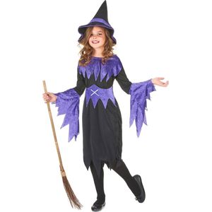 Halloween heksen kostuum voor meisjes - Kinderkostuums - 122/134