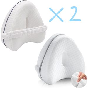 WHOUSE Orthopedisch Kniekussen voor in bed Zijslapers 2 Stuks- Beenkussen - Zijslaapkussen