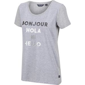 Het Regatta Filandra VI T-shirt met korte mouwen - dames - Coolweave - katoen - Zilver