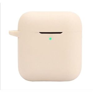 Beschermende siliconen hoes voor in-ear oordopjes, ultradun en anti-val - beige, compatibel met diverse merken