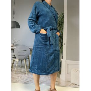 HL Tricot-Dames badjas/kamerjas--Maroccain Blue-Maat M