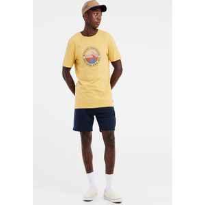 Protest Prtsharm – T shirt Heren – Korte mouwen – Ronde hals – Butteryellow