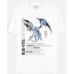 YuGiOh! - Blue-Eyes White Dragon Heren T-shirt - XL - Wit