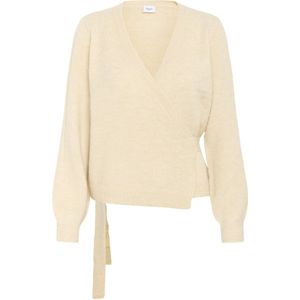 Saint Tropez - Wikkelvest - Beige - Dames - Met Pofmouwen