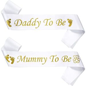 Sjerpset voor aanstaande ouders - 2 stuks voor babyshower en genderonthulling