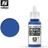 Vallejo 70839 Model Color Ultramarine - Acryl Verf flesje