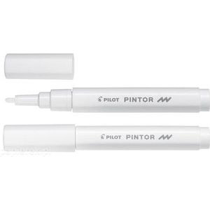 Pilot Pintor - Witte Verfstift - Fine - 1.0mm schrijfbreedte - Inkt op waterbasis - per 6 verpakt