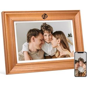 Equivera Digitale Fotolijst - Digitale Fotolijst - Fotokader - Touchscreen - Uploaden via App - 32 GB Geheugen - WiFi - 10,1 Inch HD