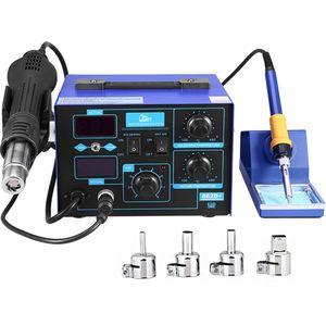 Uten Soldeerstations 862D+ - Soldeerstation Digitaal - 720 W - Heteluchtpistool - 100 ~ 480°c - Voor Smd Componentennenten