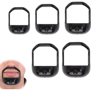 5-delige Baardvorm Set - Beard Shaper - Baard Styler - Baardverzorging - Baard Tool - Baardmal - Baard Styling Sjabloon voor Perfecte Lijnen en Vorm - 5 Verschillende Maten - Scheerhulpmiddelen - Zwart