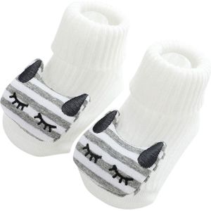 Kindersokken gestreepte poes - 1-3 jaar - warme sokjes - anti-slip - jongenssokken - meisjessokken - 100% katoen - babysokken