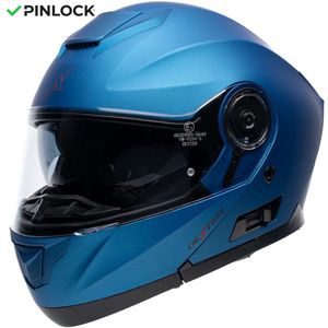 Motorhelm - Scooterhelm SPECTRON EVO Blauw M van MOTOBLOUZ