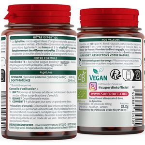 Superdiet Spirulina Bio 45 Capsules
