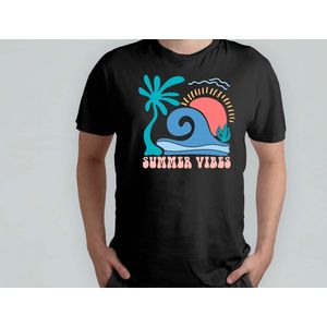Summer Vibes - T Shirt - BeachVibes - BeachLife - SunSandSea - OceanView - StrandVibes - StrandLeven - StrandDag - Tropisch