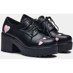 KOI Tennin Heart Dames Hoge Hakken - zwart/roze - EU36