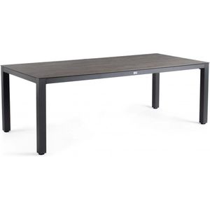 Tierra Outdoor Tuintafel Briga - Eettafel voor buiten - Aluminium en Trespa - Antraciet - 240x100cm