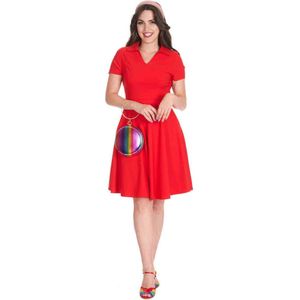 Banned - Wonder Flare jurk - 2XL - Rood