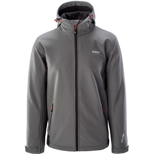 Hi-tec - Noxon - Softshelljack - Grijs - Waterdicht 8000 mm H2O - Ademend vermogen 1000 G H2O/M²