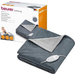 Thuys Warmtedeken – Verwarmde Deken – Elektrisch – Electric Blanket – Heating – Voor op de Bank – Stoel – 6 Temperaturen – Bovendeken – Blauw