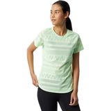 New Balance Q Speed Jacquard T-shirt Met Korte Mouwen Groen S Vrouw