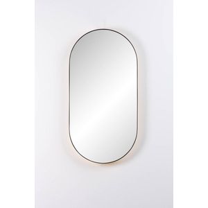 Ben Vita ovale spiegel met LED verlichting en anti-condens 50x100 cm Mat Zwart