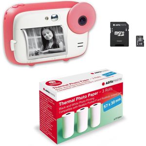 AGFA PHOTO Realikids Instant Cam - 32GB SD - 3 Rollen Papier - Rose