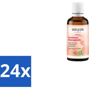 24 x WELEDA - Perineum massageolie - Mama & Baby - 50 ml - Bevallingsolie - Perineum Massage - Zwangerschapsmassage - Natuurlijke Bevalling - Amandelolie