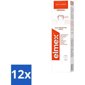 Elmex Tandpasta Anti-Cariës Original 75 ml - Voordeelverpakking - 12 stuks