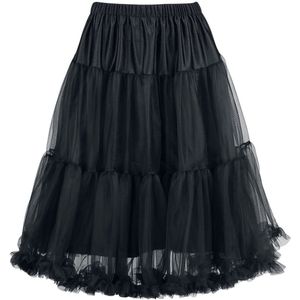 Hell Bunny Penelope Petticoat Dames Medium-lengte rok - zwart - XS-S