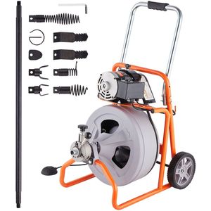 Ontstopper - Automatisch Kabelbeheer - 30 Meter Stalen Kabel - Rioolontstopper