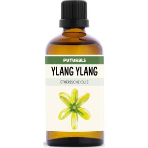 Puturals Ylang Ylang Olie 100% Biologisch - 100ml - Puur en Vegan - Ylang Ylang Etherische Olie voor Huid, Haar en Aromatherapie
