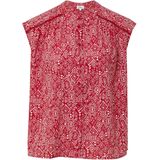 Blouse - Mouwloos - Relaxte Pasvorm - Opstaande Kraag - All-over Print