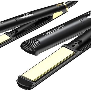 Professionele stijltang en krultang met keramisch titanium, 9 temperatuurinstellingen, snelle verwarming en veiligheidsfunctie